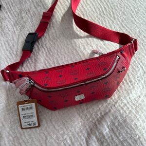 MCM Medium Fursten Visetos Coated Canvas Belt Bag
